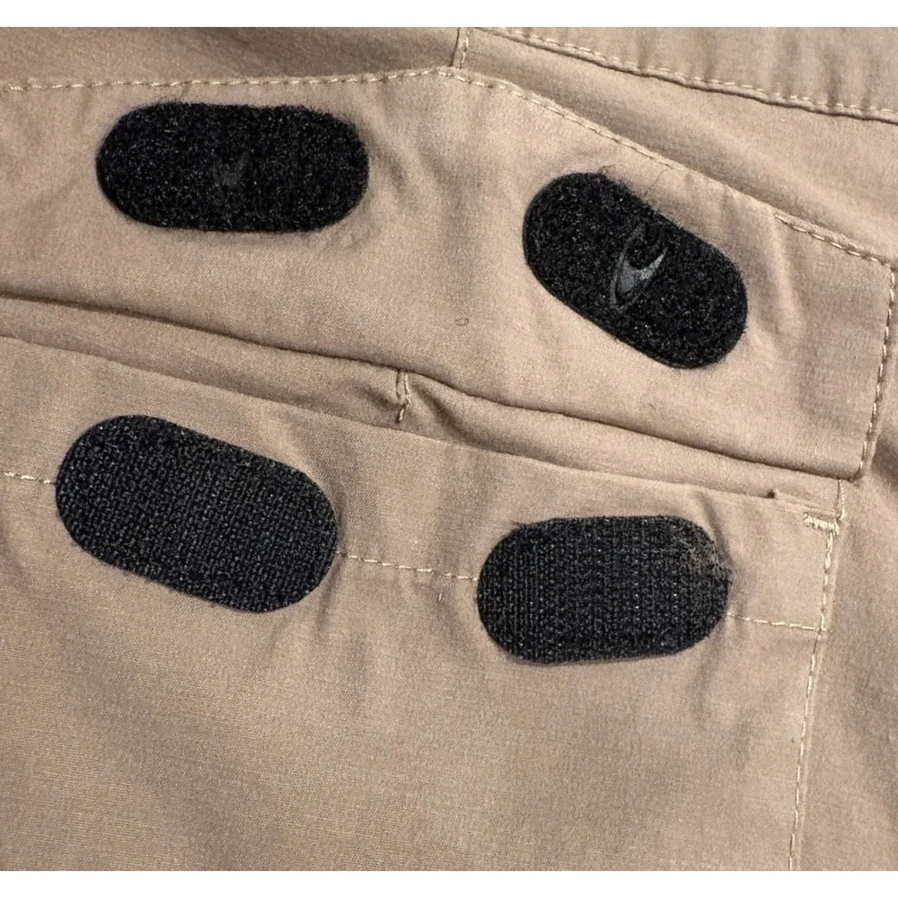 O'NEILL Hybrid Chino Shorts Size 30 Dark Khaki Zipper Button Drawstring Golf
